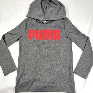 Puma Hooded Longsleeve Grey Shirt. Size XS (5-6)